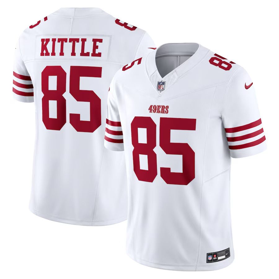 Men San Francisco 49ers #85 George Kittle Nike White Vapor F.U.S.E. Limited NFL Jersey->san francisco 49ers->NFL Jersey